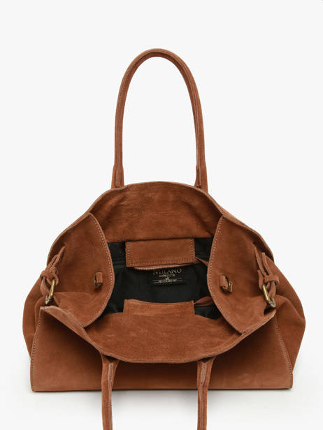 Shoulder Bag Velvet Leather Milano Brown velvet VE24118 other view 3
