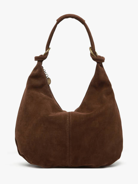 Shoulder Bag Velvet Leather Milano Brown velvet VE24111
