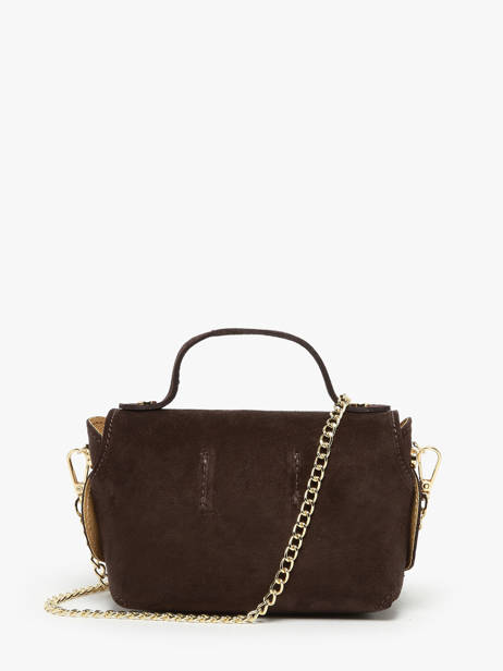 Crossbody Bag Velvet Leather Milano Brown velvet VE24117 other view 4