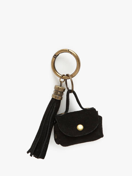 Keychain Leather Milano Black velvet VE24112