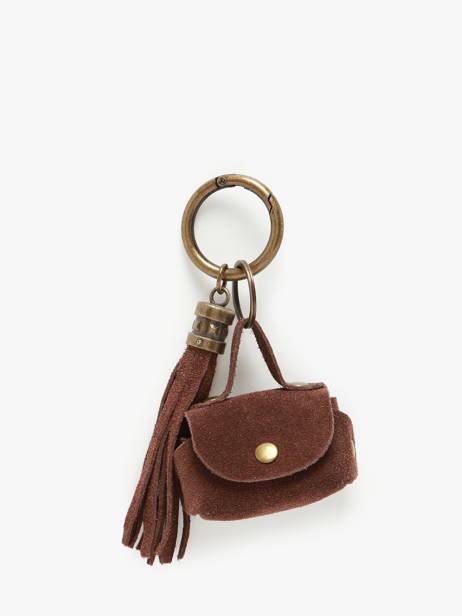 Keychain Leather Milano Brown velvet VE24112