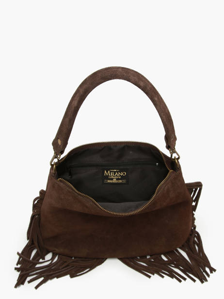 Crossbody Bag Velvet Leather Milano Brown velvet VE241117 other view 3