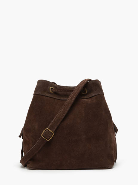 Crossbody Bag Velvet Leather Milano Brown velvet VE241116 other view 4