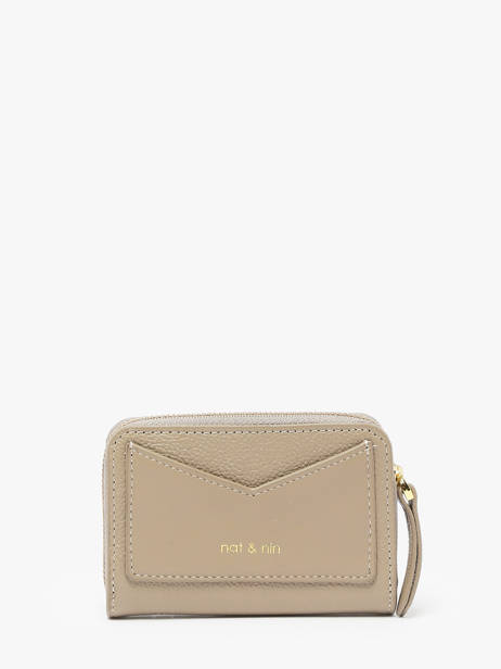 Porte-monnaie  Pia Cuir Nat et nin Beige vintage PIA