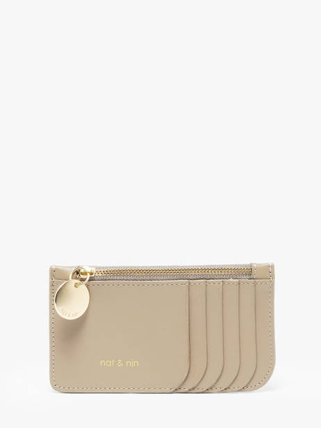 Porte-monnaie Alix Cuir Nat et nin Beige vintage ALIX