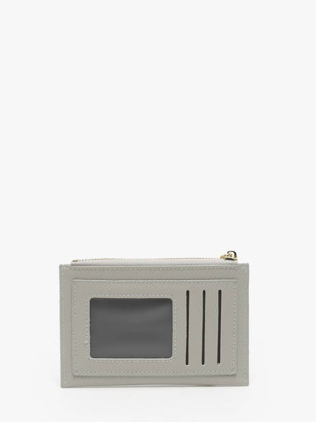 Porte-monnaie Porte-cartes David jones Gris saffiano DJ0089 vue secondaire 2