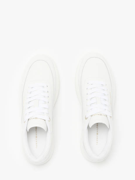 Sneakers In Leather Tommy hilfiger White women 8800YBS other view 4