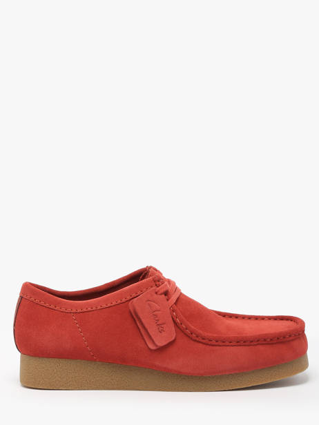 Derby Shoes Wallabee In Leather Clarks Red men 26180921