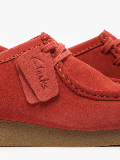 Derby Shoes Wallabee In Leather Clarks Red men 26180921 other view 3