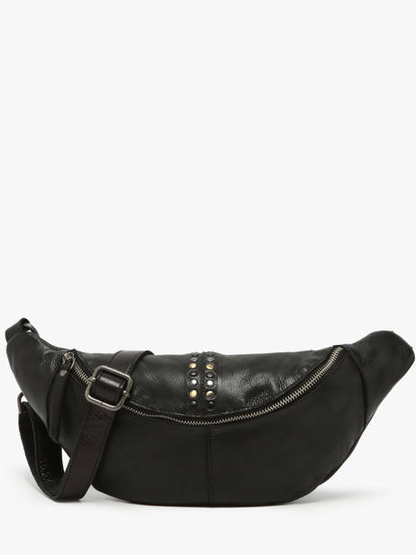 Sac Banane Cuir Biba Noir heritage HAK5L