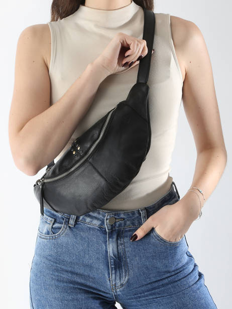 Sac Banane Cuir Biba Noir heritage HAK5L vue secondaire 1