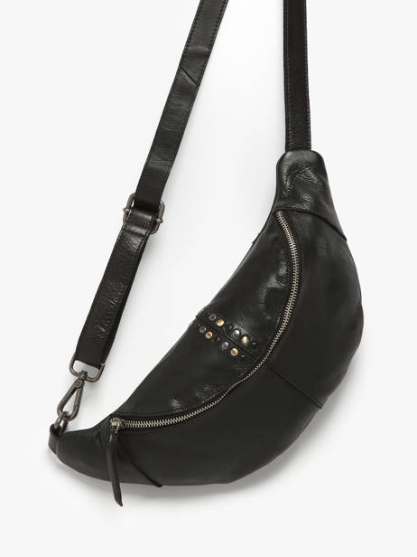 Sac Banane Cuir Biba Noir heritage HAK5L vue secondaire 2