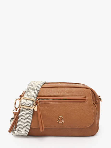 Crossbody Bag Zip Lulu castagnette Brown zip VICTOIRE