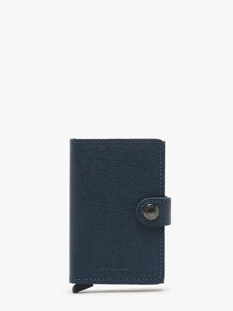 Card Holder Leather Secrid Blue crisple MC
