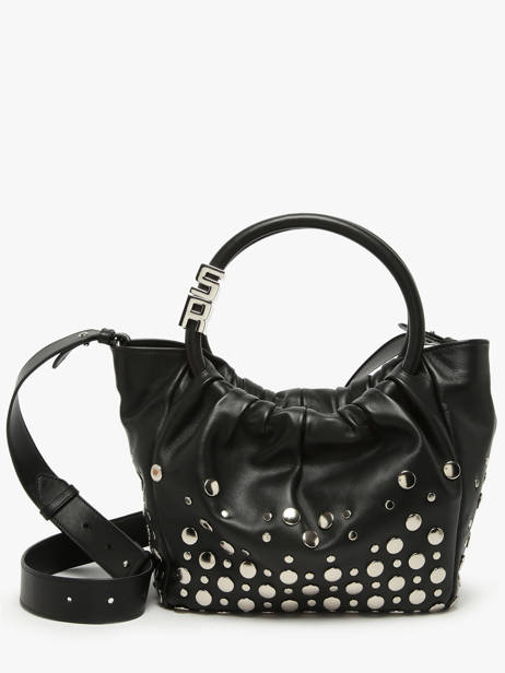 Sac Porté Main Domino Cuir Sonia rykiel Noir domino SA55LE14