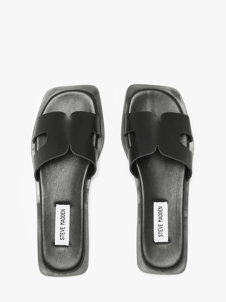 Slippers Sofia In Leather Steve madden Black women 11003523 other view 3