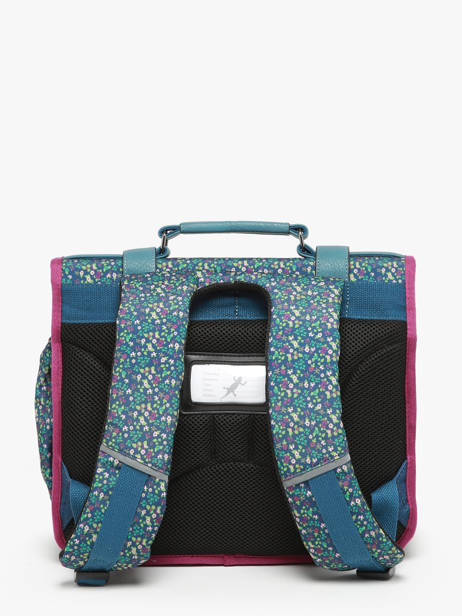Cartable 2 Compartiments Cameleon Bleu vintage fantasy PBVGCA38 vue secondaire 4