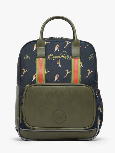 2-compartment Backpack Cameleon Green vintage urban PBVBSD37