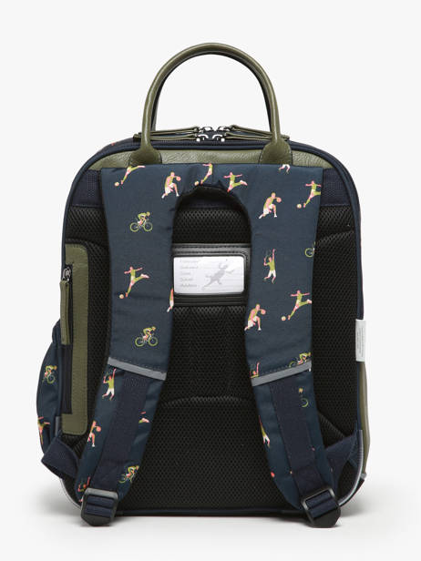 2-compartment Backpack Cameleon Green vintage urban PBVBSD37 other view 4