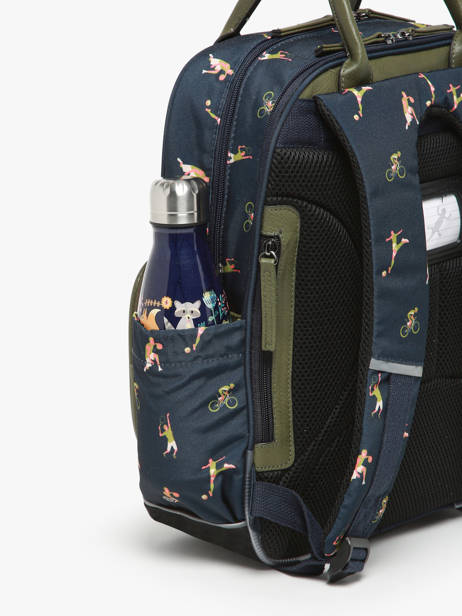 2-compartment Backpack Cameleon Green vintage urban PBVBSD37 other view 5