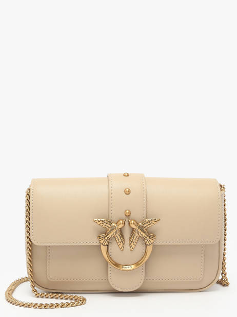 Shoulder Bag Love Bag Icon Leather Pinko Beige love bag icon A0F1