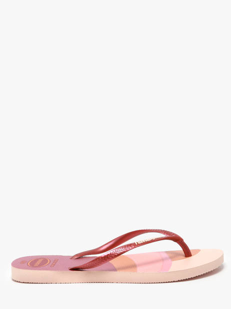 Slim Palette Glow Flip Flops Havaianas Pink women 4145766F other view 1