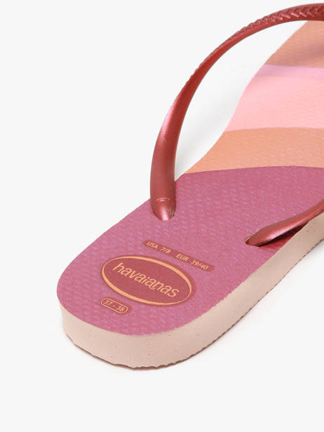 Slim Palette Glow Flip Flops Havaianas Pink women 4145766F other view 3