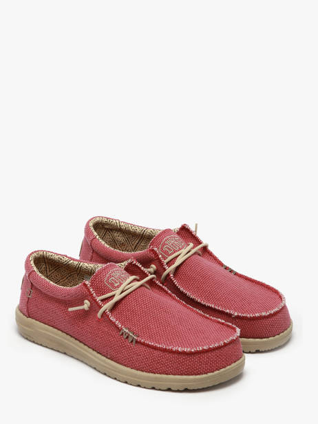 Moccasins Wally Braided Hey dude Red men 40003 other view 2