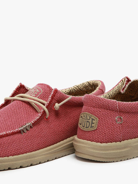 Moccasins Wally Braided Hey dude Red men 40003 other view 3