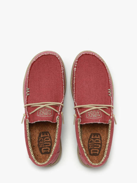 Moccasins Wally Braided Hey dude Red men 40003 other view 4