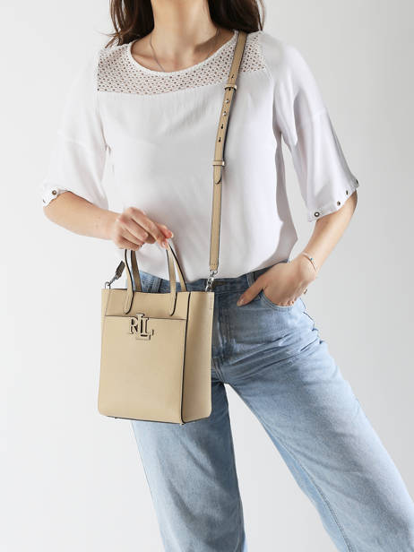 Shoulder Bag Cameryn Leather Lauren ralph lauren Beige cameryn 31966760 other view 1