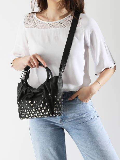Sac Porté Main Domino Cuir Sonia rykiel Noir domino SA55LE14 vue secondaire 1