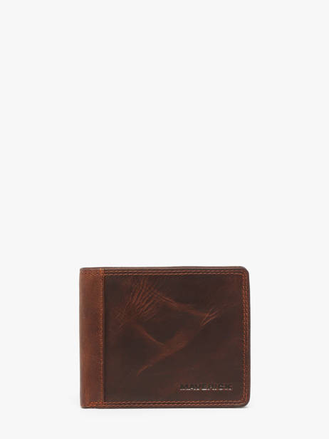 Checkholder With Coin Purse Leather Maverick Brown the original MAVTO003