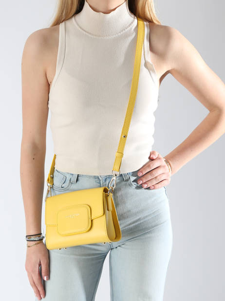 Sac Bandoulière Paris Pad Cuir Lancaster Jaune paris pad 59 vue secondaire 1