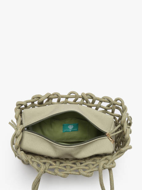 Sac à Main Crochet Le voyage en panier Vert crochet PM853 vue secondaire 3