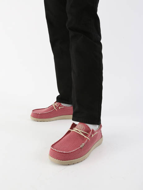 Moccasins Wally Braided Hey dude Red men 40003 other view 1