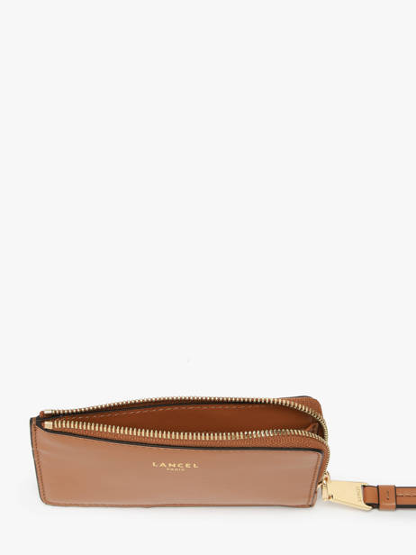 Leather Origami Card Holder Lancel Brown origami A13422 other view 1