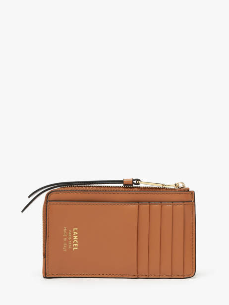 Leather Origami Card Holder Lancel Brown origami A13422 other view 2