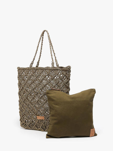 Shoulder Bag Natural Biba Green natural MSN1B other view 2