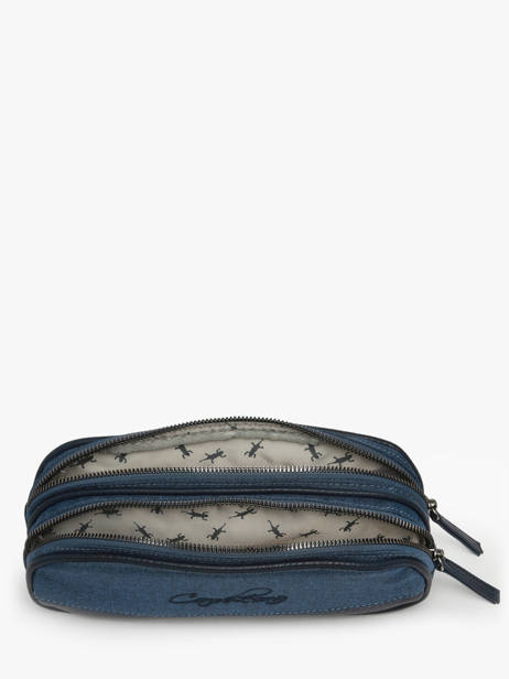 Trousse 2 Compartiments Cameleon Bleu vintage color - VIC-TROU vue secondaire 1