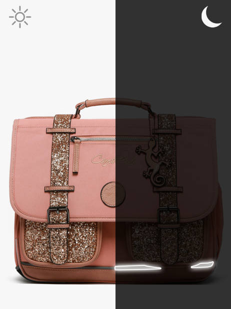 Cartable Enfant 2 Compartiments Cameleon Rose vintage fantasy CA35 vue secondaire 7