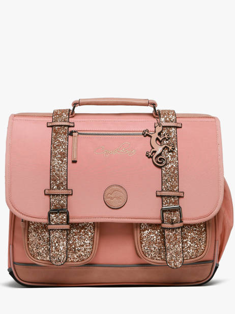 Cartable Enfant 3 Compartiments Cameleon Rose vintage fantasy CA41