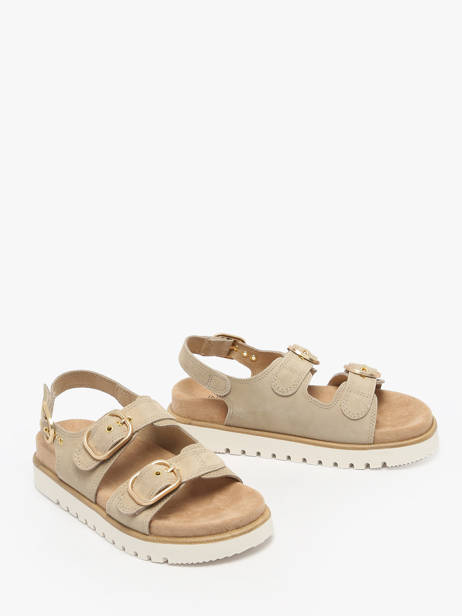 Sandals In Leather Inuovo Beige women D53026 other view 1