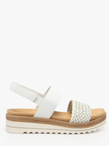 Platform Sandals In Leather Remonte White women 80