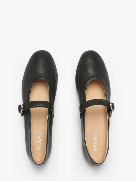 Ballerines Avec Brides En Cuir Inuovo Noir women C11003 vue secondaire 4