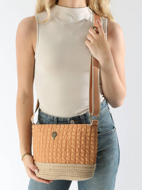 Shoulder Bag Gaufrette Le voyage en panier Orange gaufrette PM881 other view 1