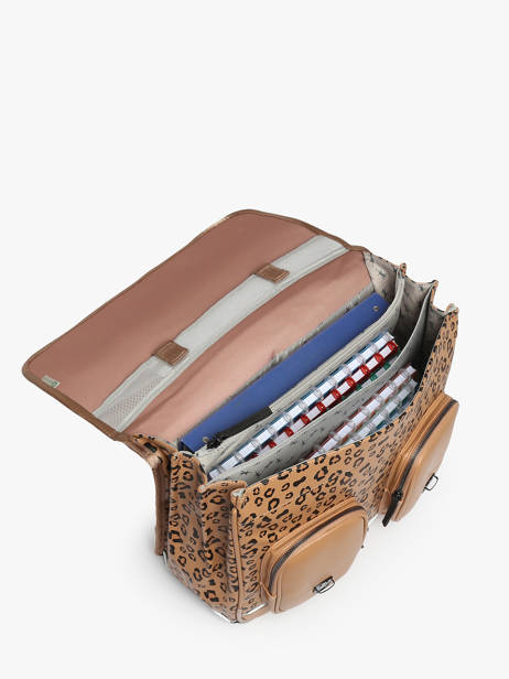 Cartable Vintage North Cameleon Marron vintage north CA41 vue secondaire 3