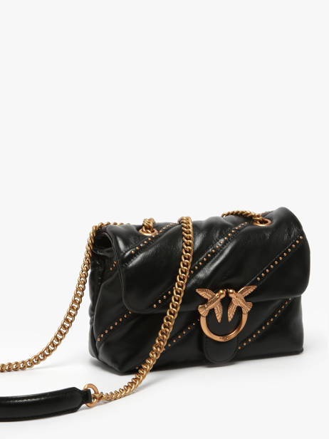 Crossbody Bag Love Bag Puff Leather Pinko Black love bag puff A26T other view 2