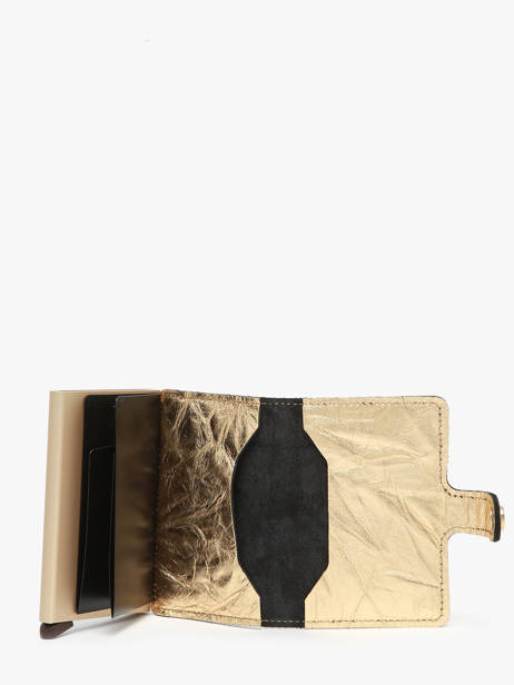 Leather Crunch Mini Wallet Secrid Gold crunch MCR other view 2