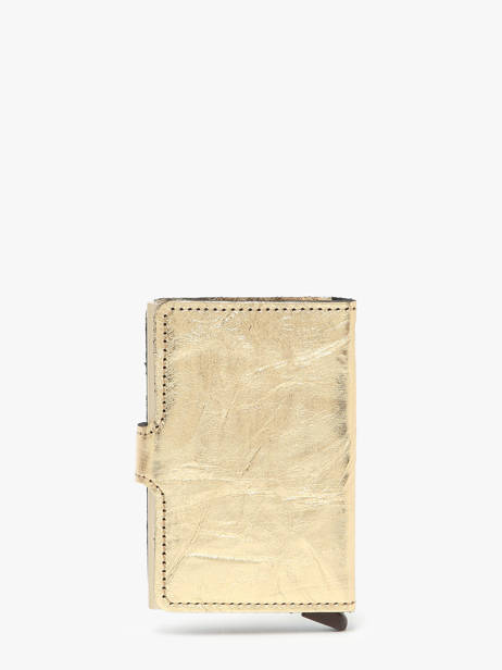 Leather Crunch Mini Wallet Secrid Gold crunch MCR other view 3